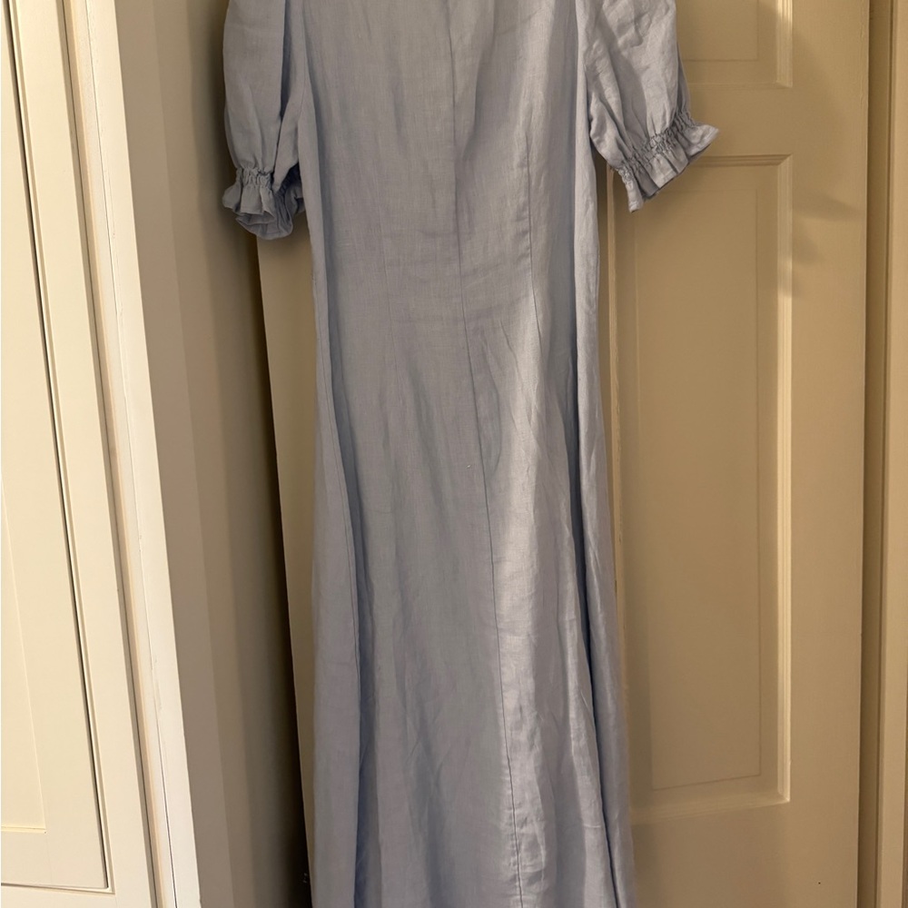 & Other Stories Sky Blue Midi Dress with Puff Sleeves - Picture 5 of 5